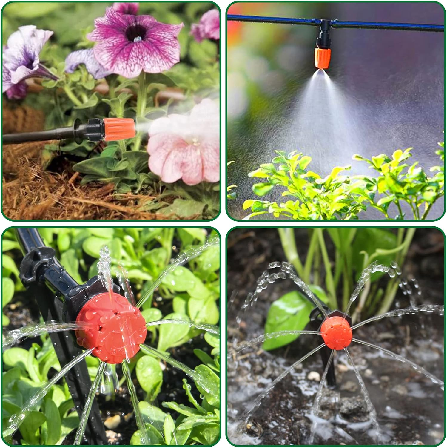 Drip Irrigation Kit, Drip Irrigation System for Garden with 1/4" Irrigation Tubing DIY Saving Water Automatic Watering System for Garden, Greenhouse, Flower Bed, Patio, Lawn - Image 5