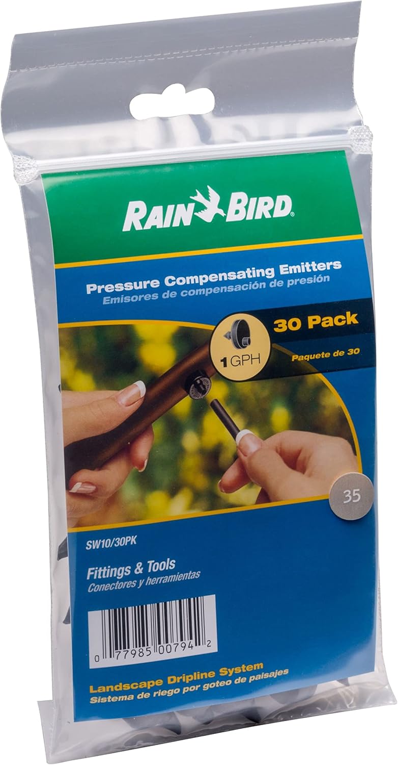Rain Bird SW10-30PS Drip Irrigation Spot Watering Dripper/Emitter, 1 Gallon Per Hour, 30-Pack - Image 6