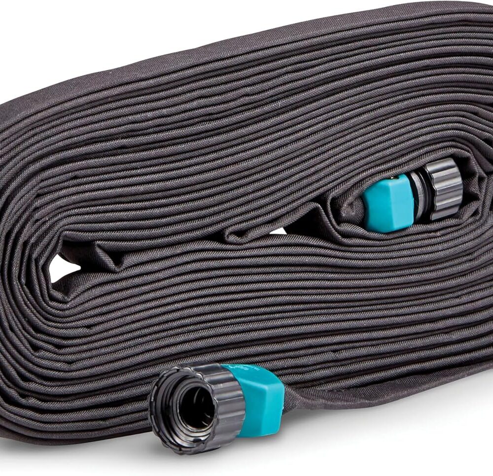 Gilmour 25' Black Flat Weeper Soaker Hose for Garden Beds, Drip Irrigation Outdoor Hose, Flexible Garden Hose for Vegetable Gardens, Flower Beds, Lawns, and Orchards | Drip Irrigation Weeper Hose for Garden Beds, Vegetable Gardens & Orchards - 80% Water-Saving, Flexible